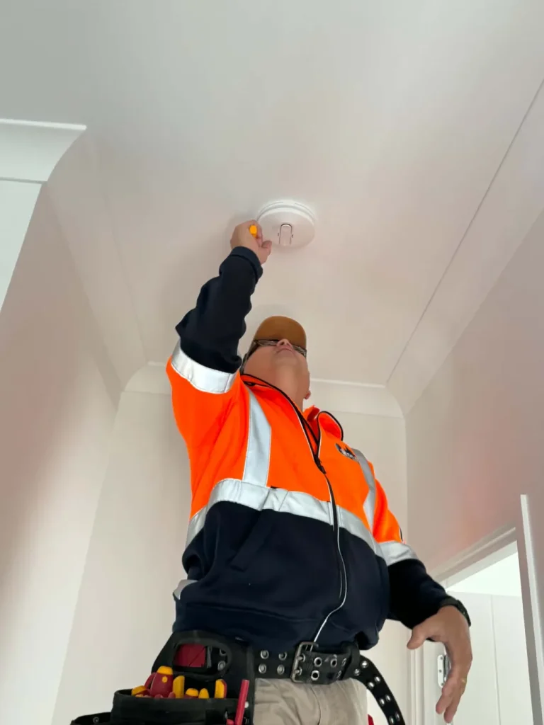 Interconnected photoelectric smoke alarm installation by SEQLD Electrical Services